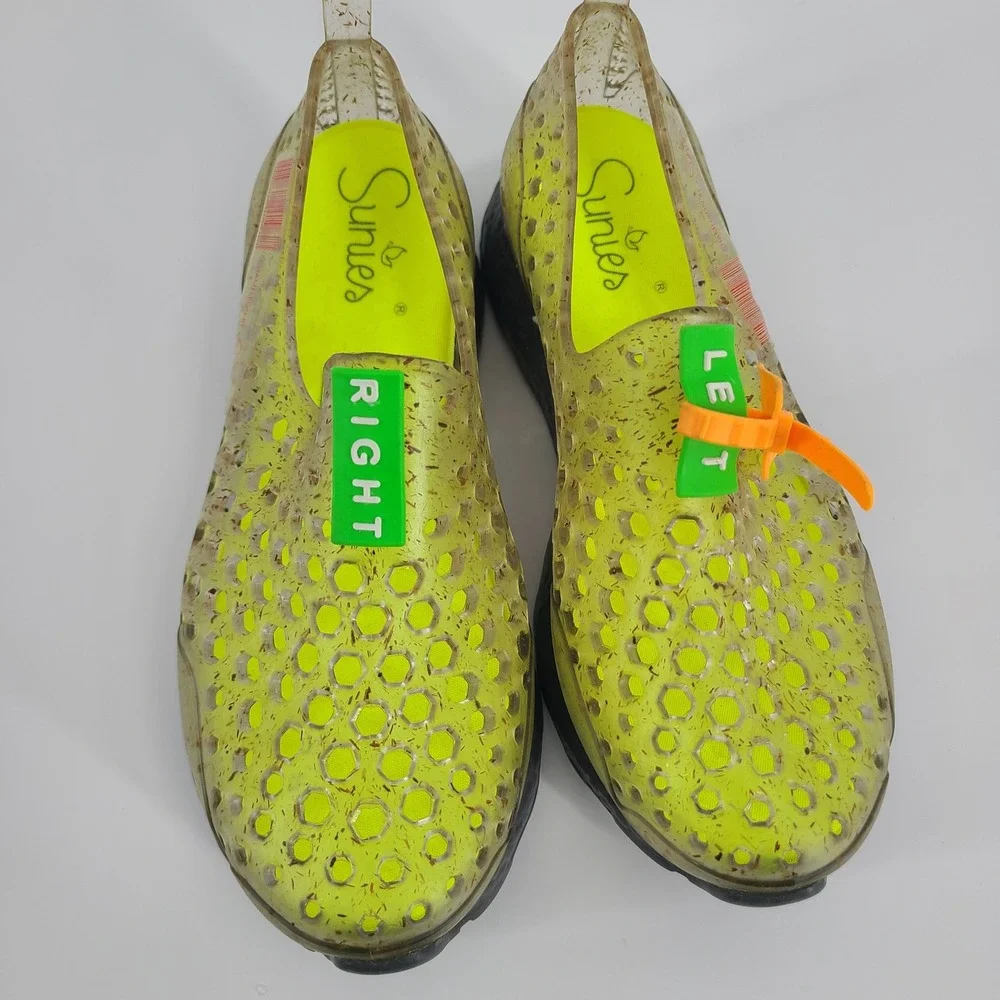 Sunies Kids Eco-Friendly‎ Perforated Water Sneakers - Neon/Black Size 12